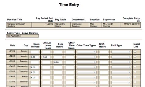 Viewpoint Payroll Time Entry .